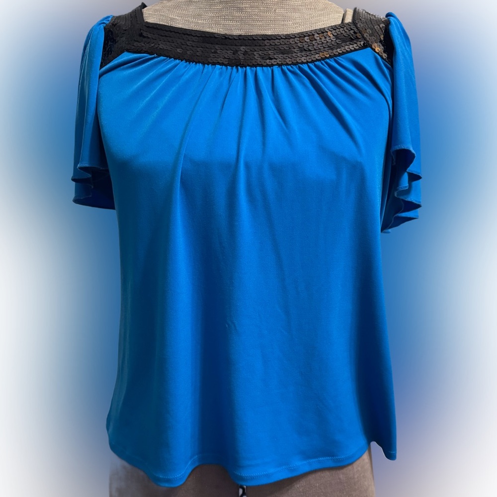 Blue Women's Dressy Top